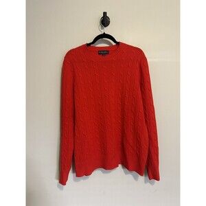 Brooks Brothers Sweater Mens XL English Lambswool Cable Knit Jumper Grandpa